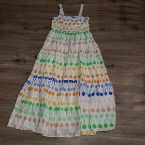 NWT Hampton House size XS maxi Long Strap Sun Dress Tiered Cotton
